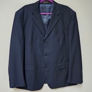 Porto filo Super 160s Italy 3 button Navy suit Jacket Size 50